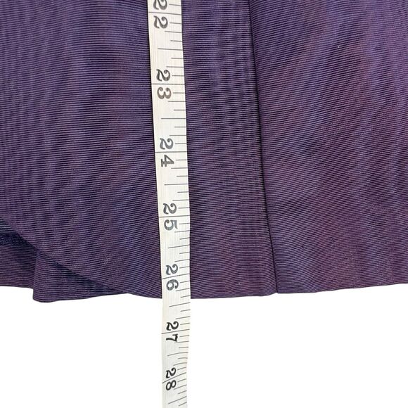 VTG 80s 90s Scott McClintock 2 Piece Skirt Suit Sz 8 Purple Taffeta Lace Collar - Picture 8 of 15